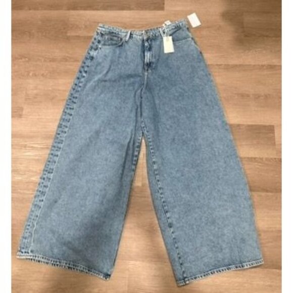 Good American Good Ease Relaxed Wide-Leg Jeans - Size 14/32 - NWT - Picture 3 of 12